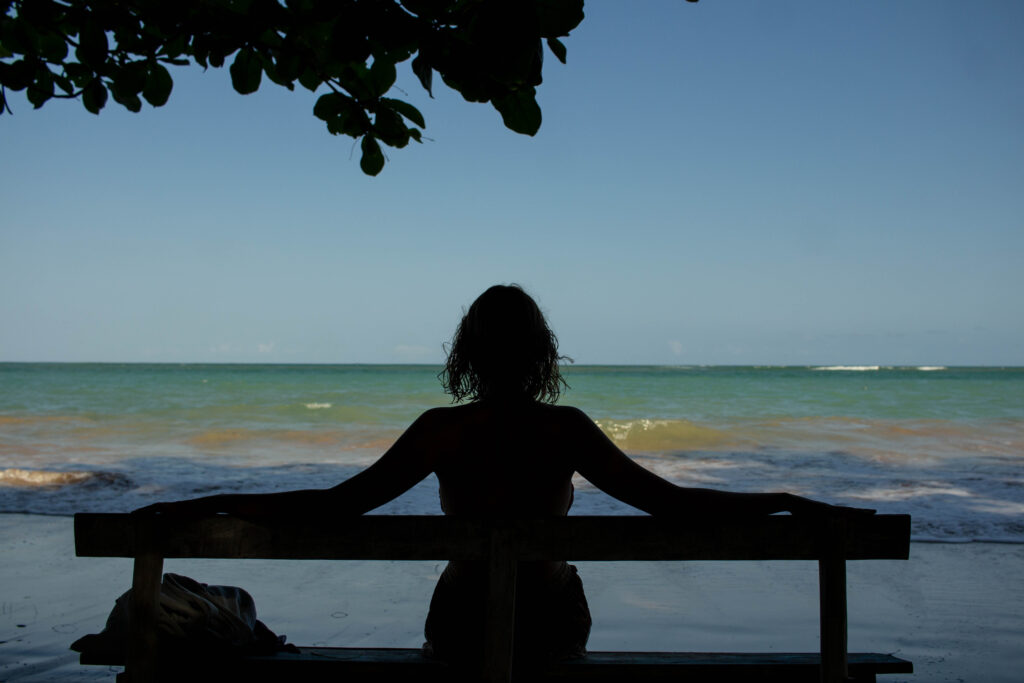 Emilly in front of the sea in Morro de São Paulo, Bahia, Brazil (Source: Personal Archive