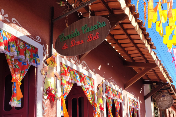 Entrance to the Comida Caseira da Dona Beli restaurant in Vale do Capão.