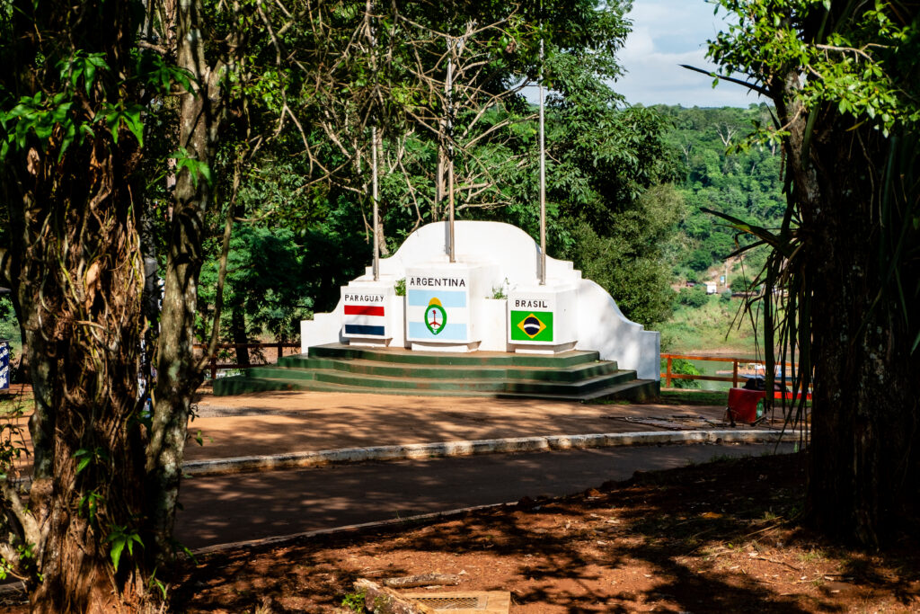 Three Borders Landmark. Puerto Iguazu - Argentina.