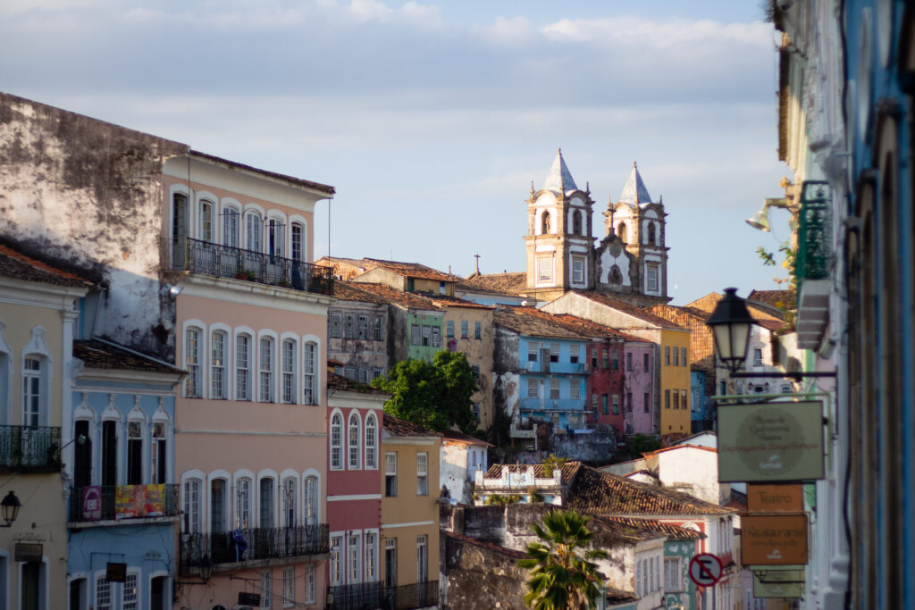 Colorful Colonial Architecture in Pelourinho, Salvador, Bahia, Brazil