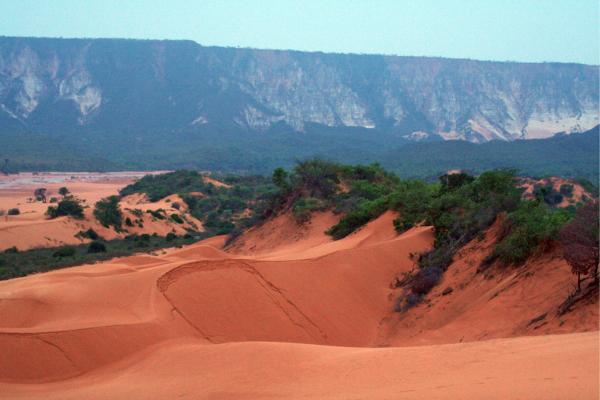 View of Natural monument Jalapao dunes in the Jalapao desert, Tocantins, Brazil