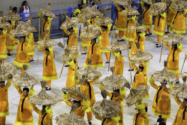 Samba school parade at Brazilian Carnival