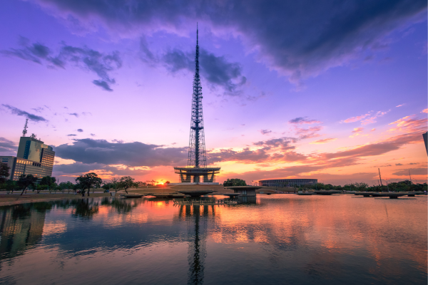 Brasilia TV Tower at sunset - Brasilia, Distrito Federal, Brazil