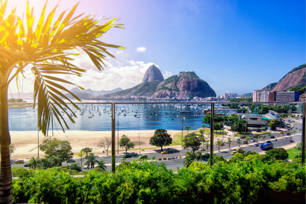 View of Sugarloaf Mountain from Botafogo Beach